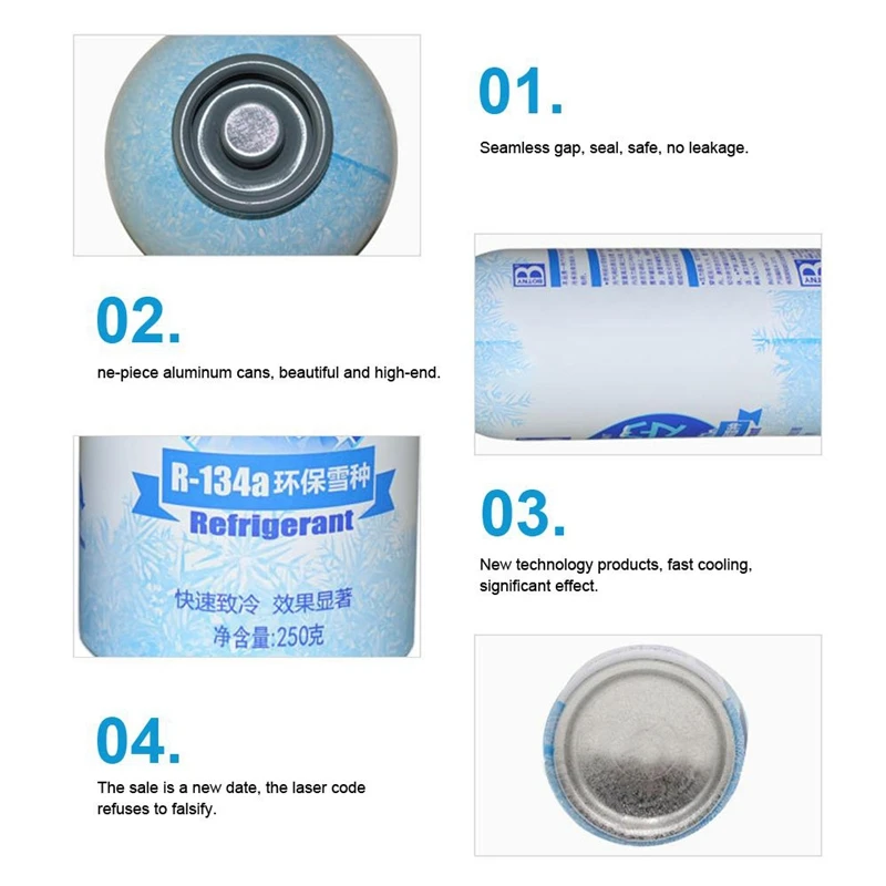 NEW R134A уплотнение автомобильных снежных видов хладагента быстрого охлаждения