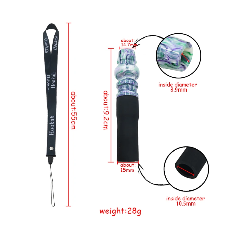 1 шт. силиконовый шнурок для кальяна |