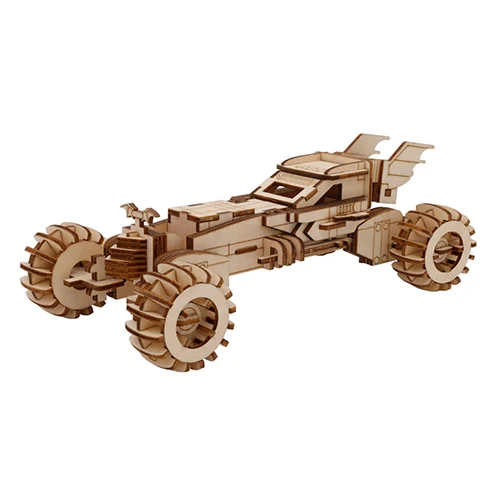 Mookids деревянная головоломка, игрушечные машинки, 3D деревянные головоломки, игры, летучая мышь, колесница, модель автомобиля, строительные развивающие игрушки, игрушки для взрослых - Цвет: Bat Mobile Vehicle