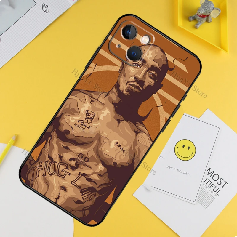 Чехол для телефона Rapper Tupac 2Pac Makaveli iPhone 13 12 11 14 Pro XS Max XR X силиконовый чехол Mini 7 8 Plus -
