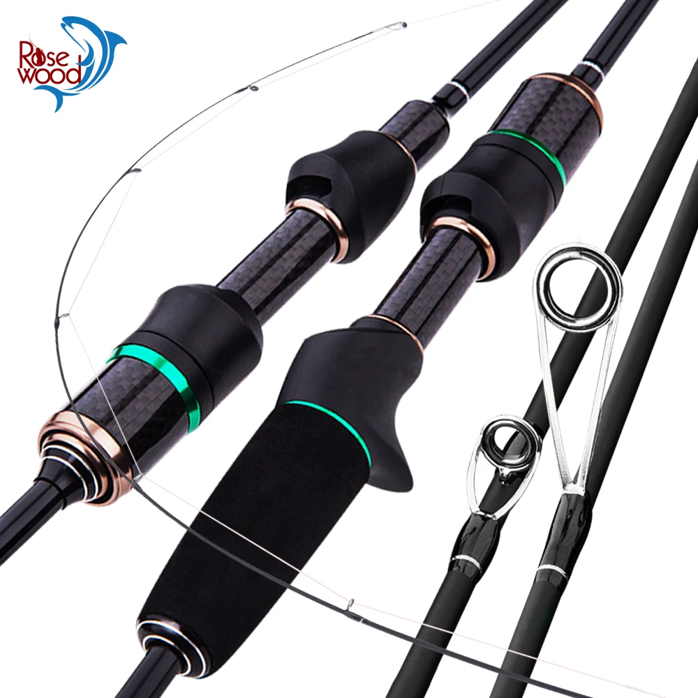 ROSEWOOD 1.5м/1.68м Литьевая спиннинговая удочка UL мощность Карбоновый стержень 2 секции Солидный наконечник Волокно приманки.