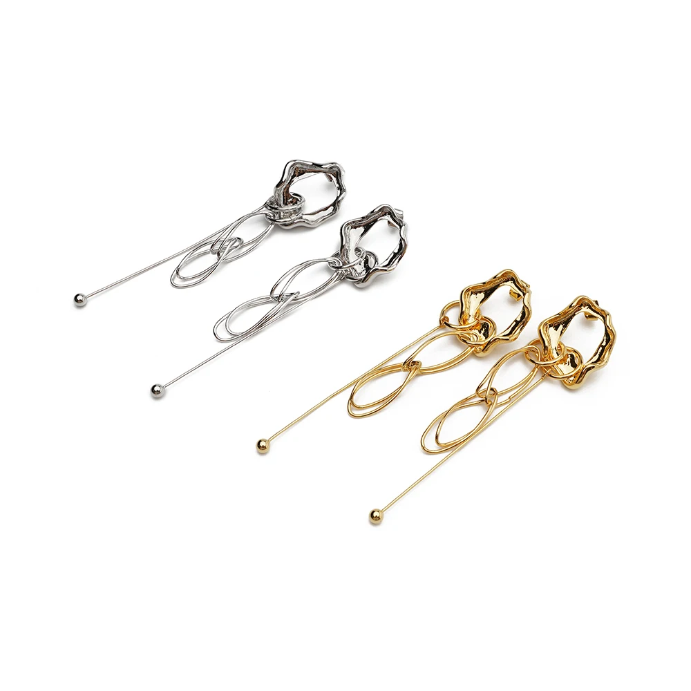 

RISPADA 2 Colours Trendy Irregular Geometric Drop Earring For Women Girl Gift Punk Earrings