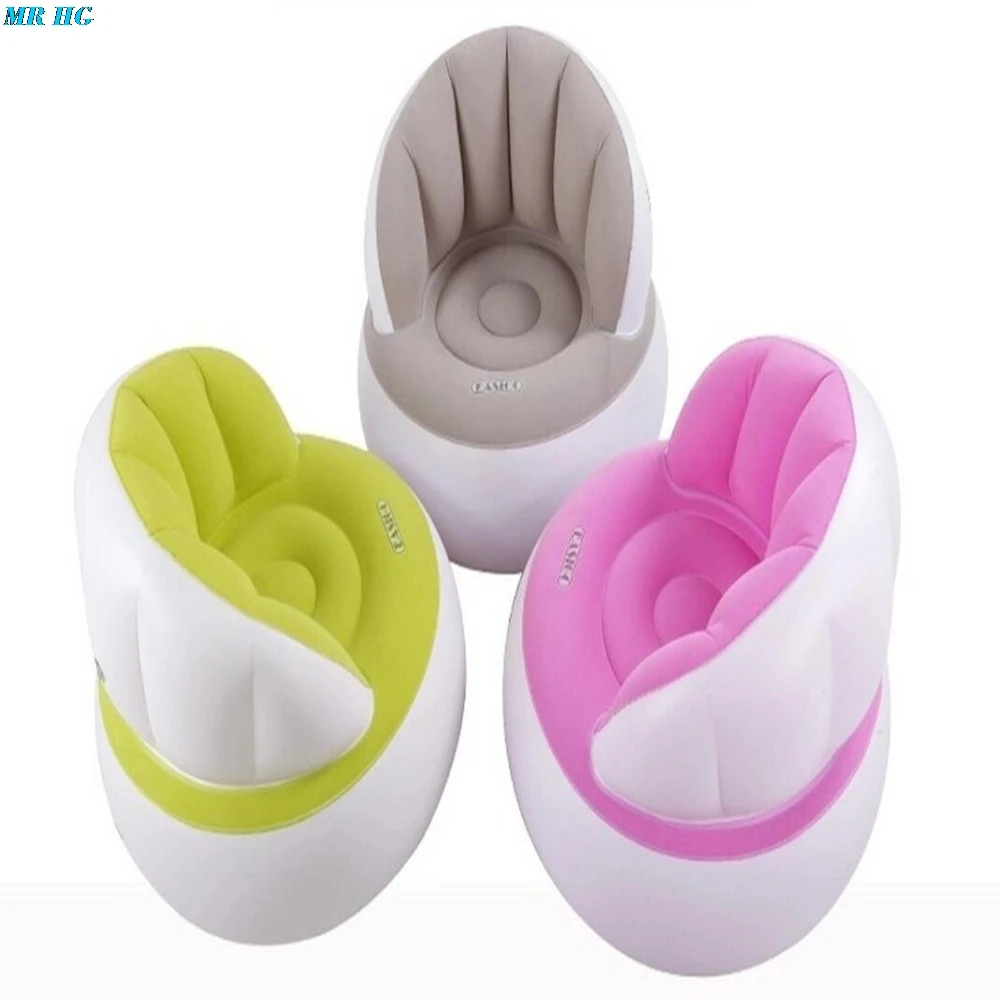 Портативный детский флокирующий надувной диван для детей обеденный стул пуф