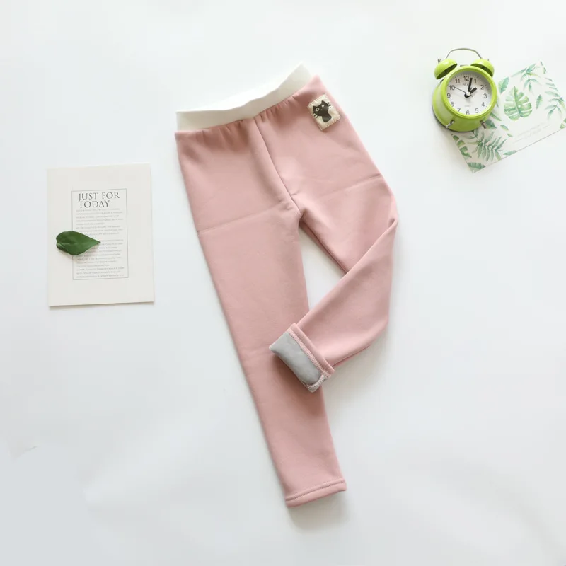 Winter With Velvet  Leggings For Girls Thicken Trousers Baby Girl Warm Leging Casual Pants Sports Leggings For Kids