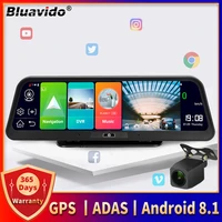 bluavido 10 ips 4g android smart car dvr camera gps navigation adas fhd 1080p auto video recorder wifi live remote monitoring