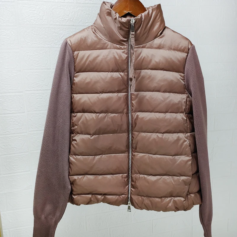 Женский пуховик для гольфа 2021 вязаное шерстяное пальто с длинным рукавом уличная