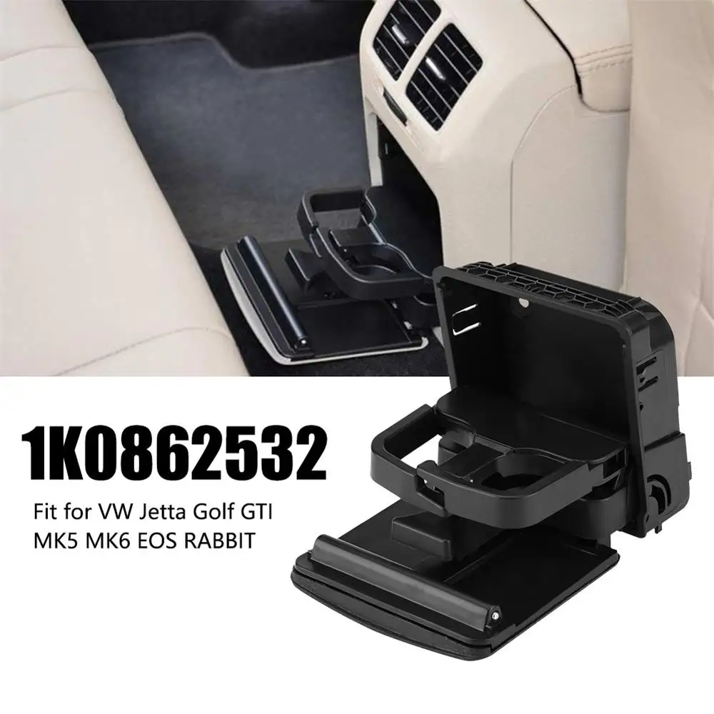 

Central Console Armrest Rear Cup Drink Holder for Jetta MK5 5 Golf MK6 6 for vw golf 6 MKVI 1K0 862 532 C Clearance storage box