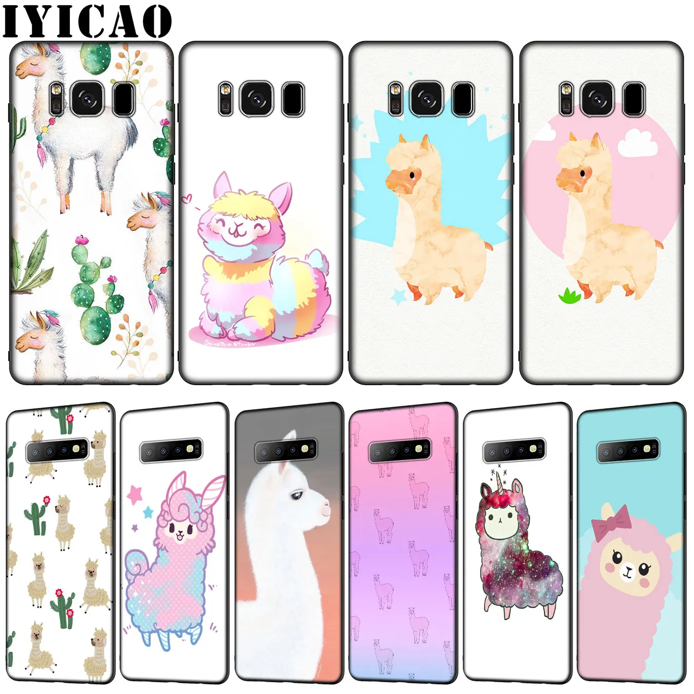 Милый мягкий силиконовый чехол для телефона Kawaii с ламой альпакой и животными Samsung