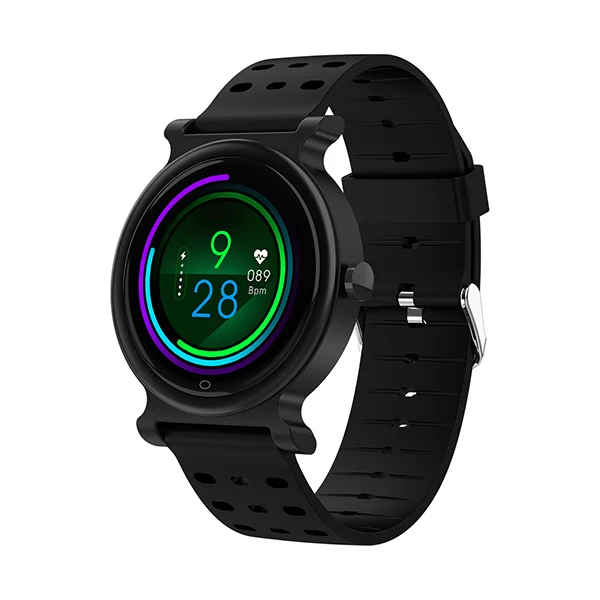 black silicone Vorke VK5 Bluetooth Смарт-часы с сенсорным экраном поддерживает ответ на телефон и прослушивание музыки фитнес-трекер IP67 PK Miband 4 - Цвет: black silicone