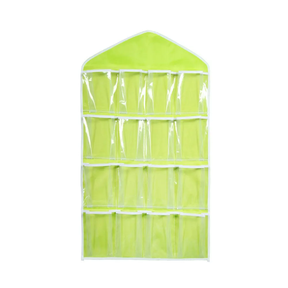 

2021 New 16Pockets Clothing Hanger Wall Hanging Bag Socks Bra Underwear Rack Hanger Storage Organizer Wall Door Hanger Closet