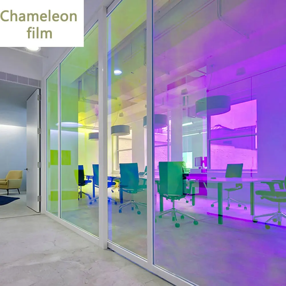 Голографическая Радужная оконная пленка красочные стеклянные наклейки клейкое
