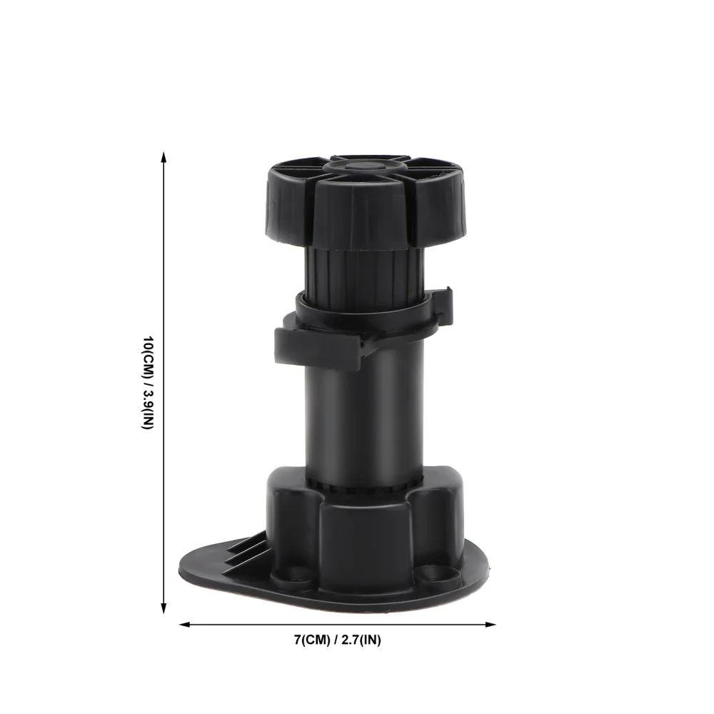 

1 Set 10 Pcs 10cm Adjustable Cabinet Feet Sofa Feet Furniture Cabinet Feet (Black)