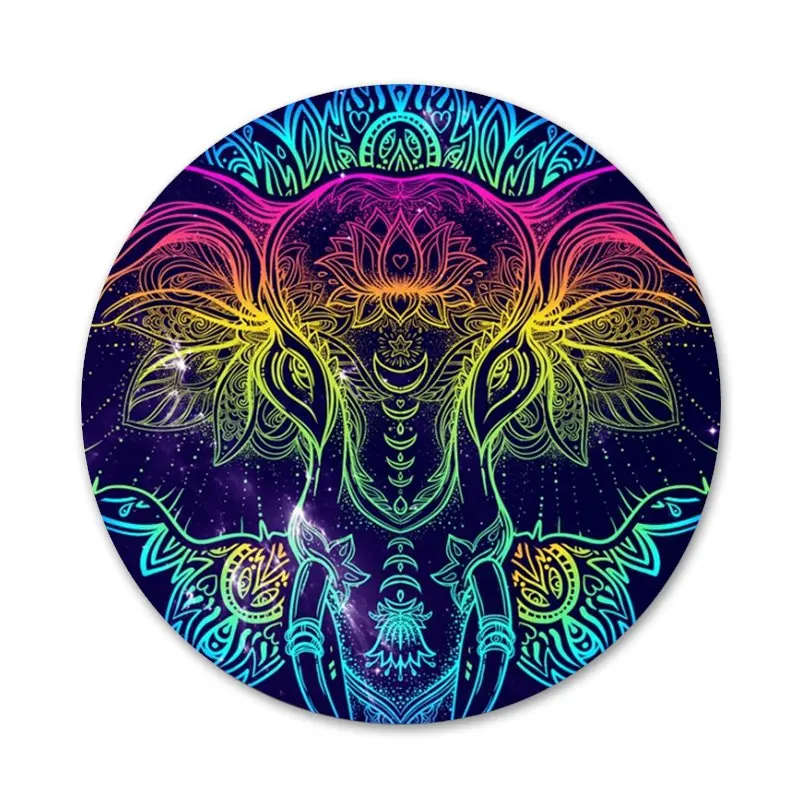 

Colorful animal elephant Badge Brooch Pin Accessories For Clothes Backpack Decoration gift 58mm