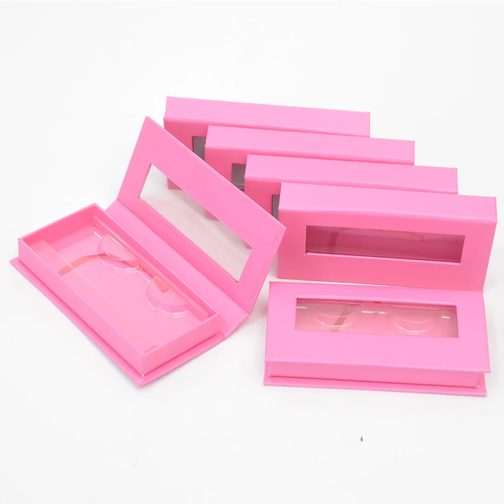 Caixa de Embalagem de Cílios Caixas de Chicote Case de Etiqueta Pacote Logotipo Personalizado Magnético Rosa Vermelha 25mm Cílios Postiços Maquiagem Privada Fornecedor
