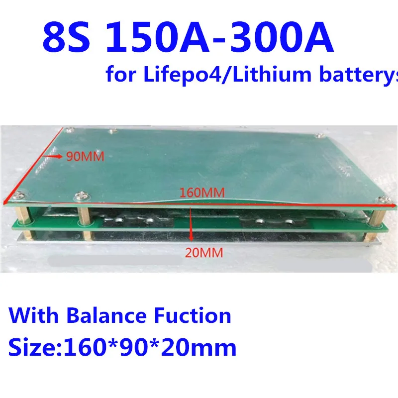 

Защитная плата 8S 24 в BMS для литиевого аккумулятора Lifepo4, 150 А 200 А 250 А 300 а BMS с функцией балансировки