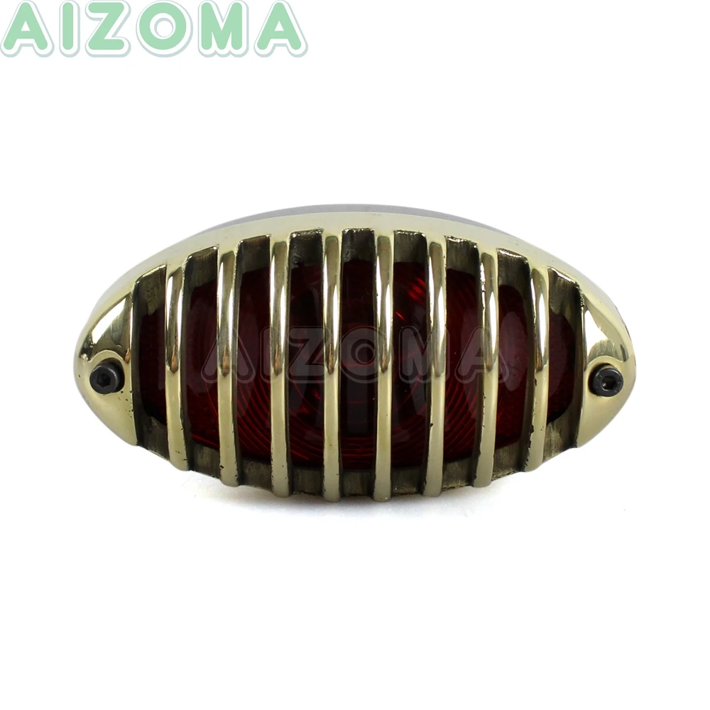 Латунная овальная решетка для мотоцикла стоп-сигнал задний фонарь крейсеров