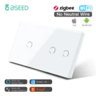Сенсорный высветильник ель Bseed Zigbee, 3 клавиши, со стеклянной панелью, 157 мм