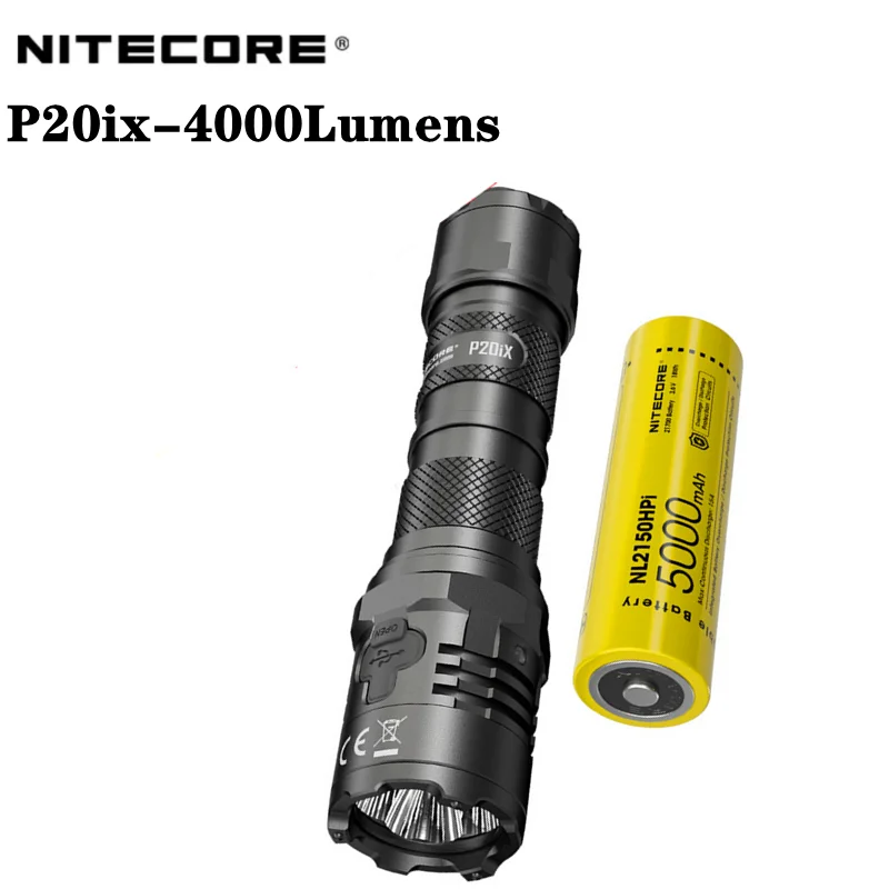 Дешево Тактическая вспышка Nitecore P20ix, суперъяркая, 4000 люмен, перезаряжаемая с аккумулятором NL2150HPi 5000 мАч, тройсветильник льник для кемпинга Купить Тактическая вспышка Nitecore P20ix, суперъяркая, 4000 люмен, перезаряжаемая с аккумулятором NL2150HPi 5000 мАч, тройсветильник льник для кемпинга