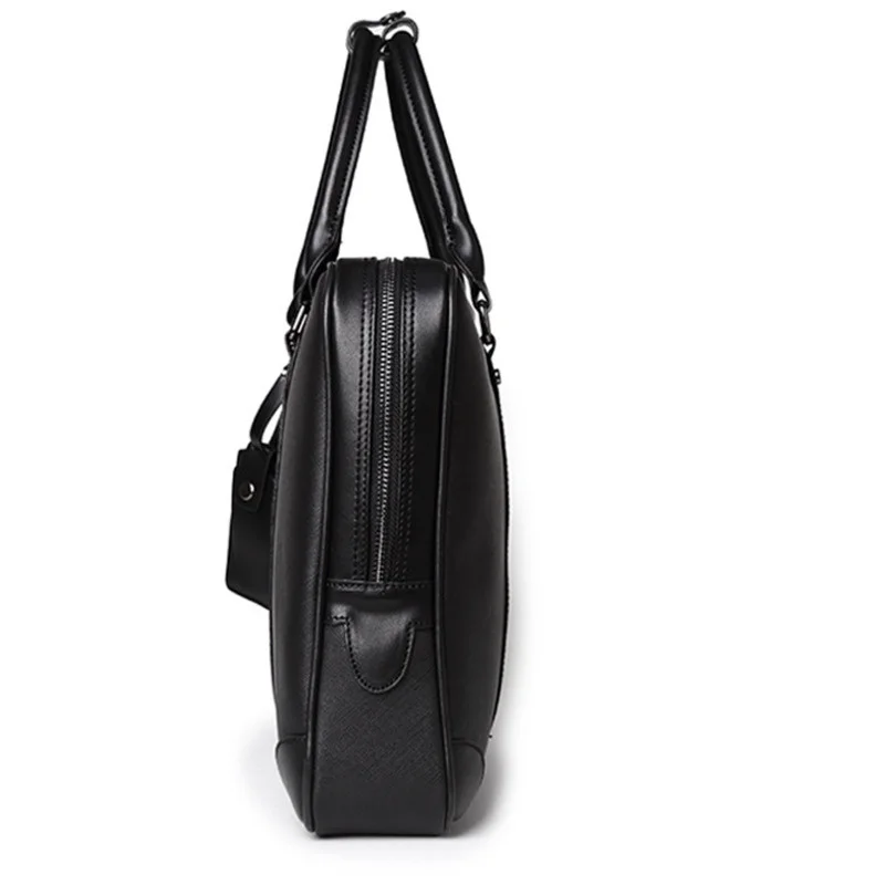 volasss 2021 mens messenger computer bag man 14 inch leather laptop briefcase handbag multi function work office bags for men free global shipping