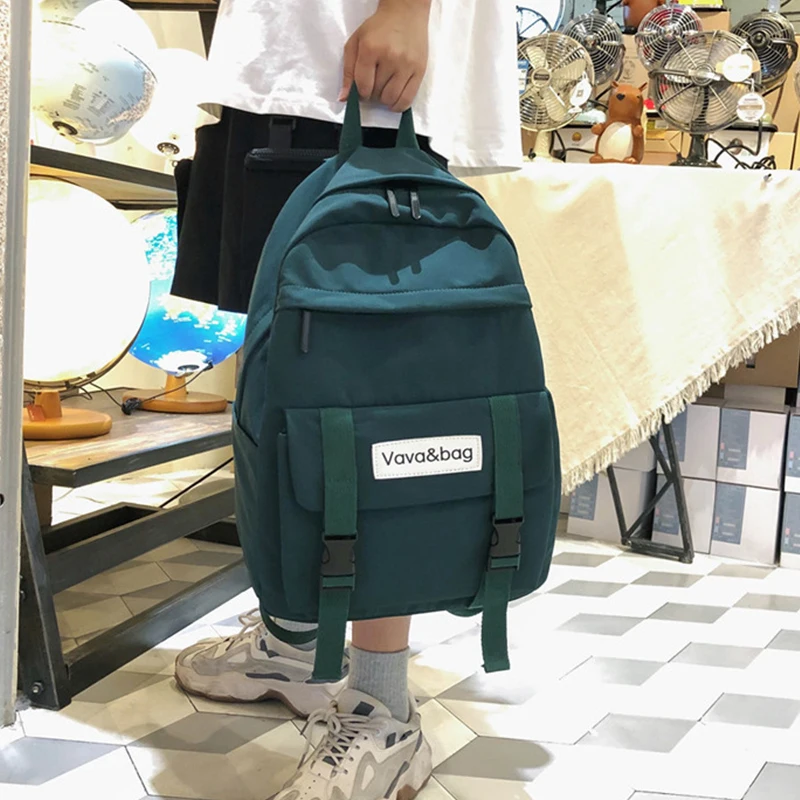 Корейский школьный рюкзак для девочек подростков модный дорожный ранец черного