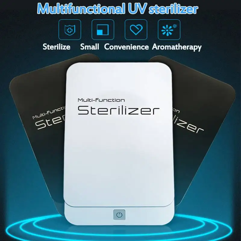 5V UV Phone Sterilizer Box Jewelry Phones Cleaner Personal Sanitizer Disinfection Cabinet with Aroma Esterilizador For Mask | Дом и сад