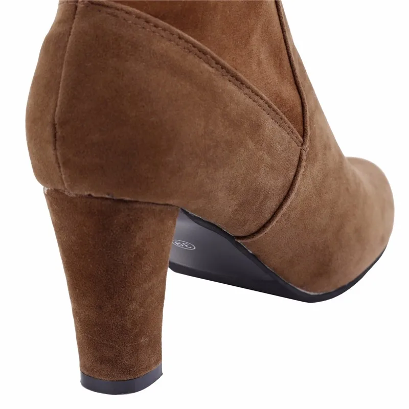 Облегающие высокие сапоги до бедра женская обувь на высоком каблуке Сапоги выше