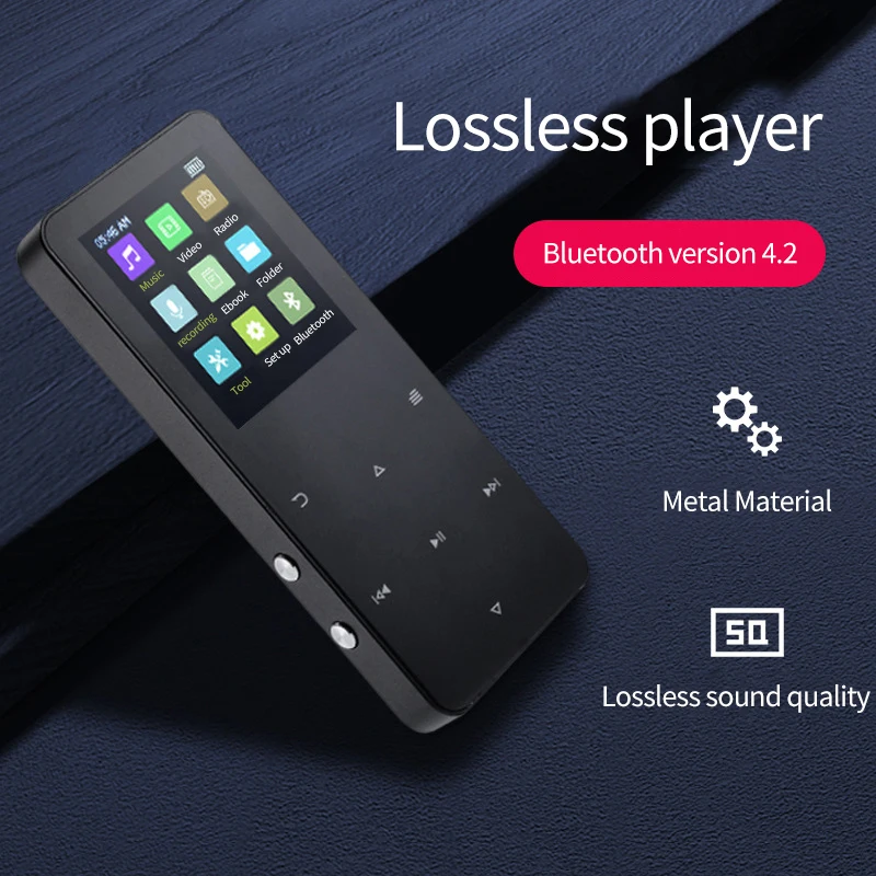 Новый металлический сенсорный MP3 MP4 Музыкальный Плеер 1 8 дюйма Bluetooth 4 2