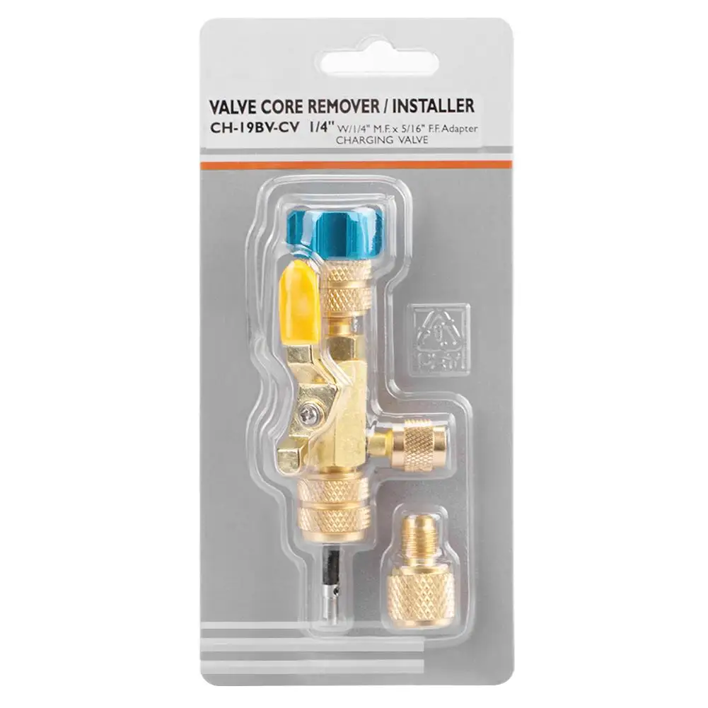 CH-19BV-CV Brass Valve Core Remover Dual Size R22 R410 Installer Tool Bicycle Bike Tyre Tire Removal Replacement | Инструменты