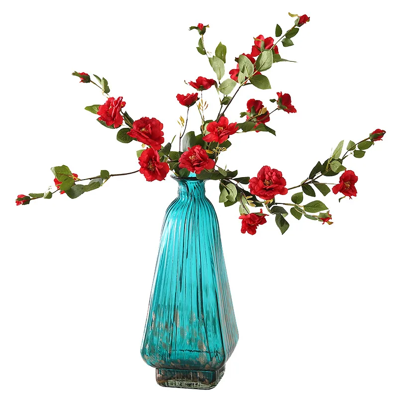

Rose Flower Bouquet Vintage Silk Lifelike Fake Flower Wedding Flower Indoor Party Festival Supplies Home Hotel Photography Gift