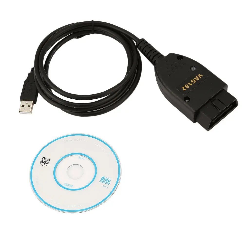 

Портативный автомобильный диагностический инструмент VAG182, французский кабель Diagnostique с CD Dual-K Can, USB-интерфейс для VCDS