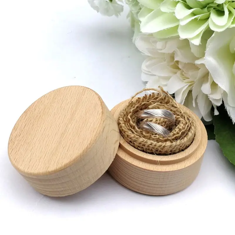 

Personalized Rustic Wedding Wooden Ring Box Jewelry Trinket Storage Container Holder Custom Rings Bearer Blank DIY