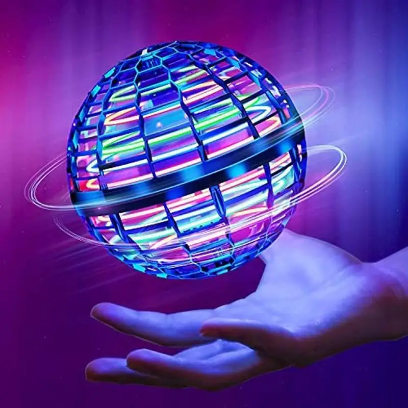 Giroscopio de inducci&oacute;n para ni&ntilde;os, bola voladora luminosa, juguete de descompresi&oacute;n, Spinner volador, juguetes inquietos, regalo de cumplea&ntilde;os-0