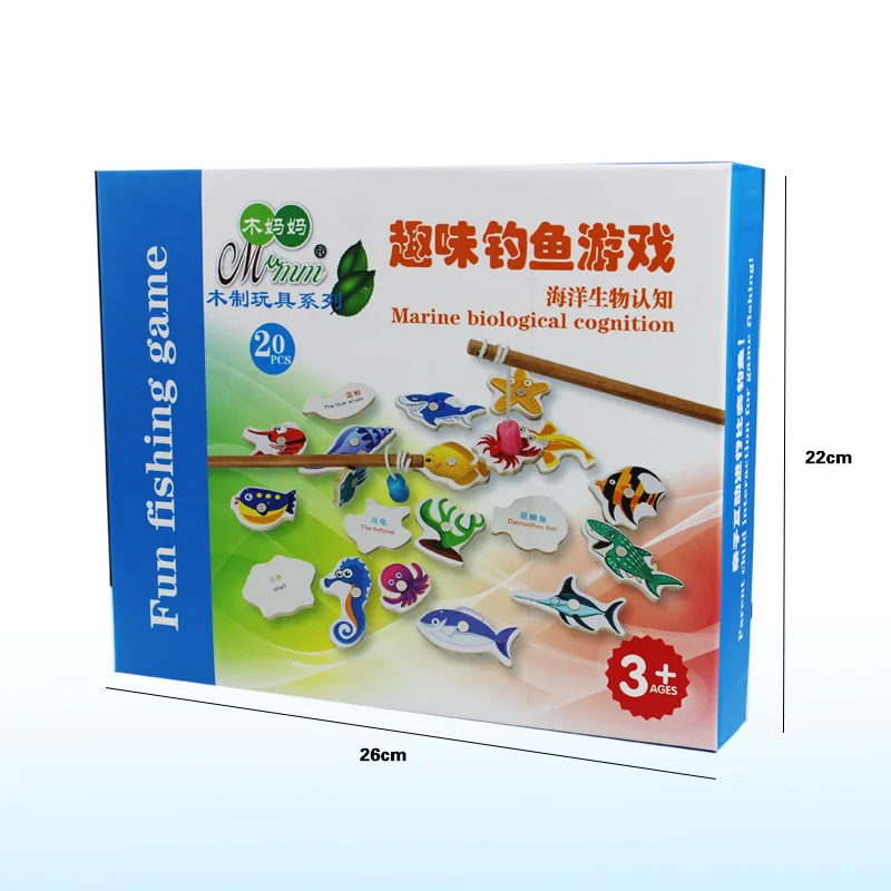 Бесплатная доставка детская деревянная морская биологическая рыболовная