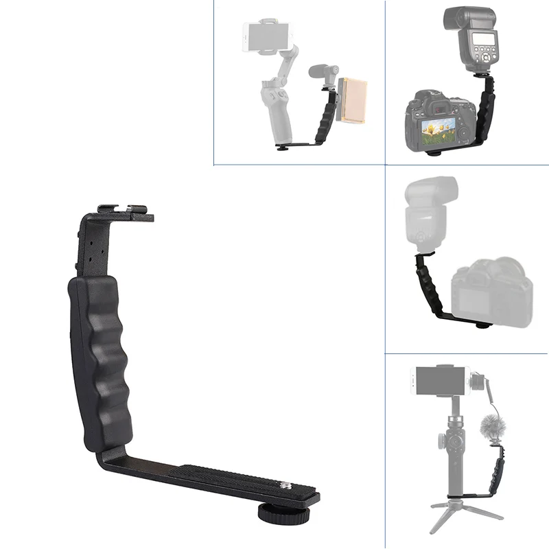 

L-образный вращающийся кронштейн для вспышки Ручной Стабилизатор для видеокамеры мини DV SLR камеры