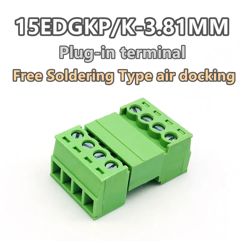 1 комплект/10 комплектов, 15EDGKP 3,81 15EDG 15edgk PCB 2PIN/3/4/5/6/7/8/9/10-24 контактный разъем, штепсельный, гнездовой, подключаемый клеммный блок