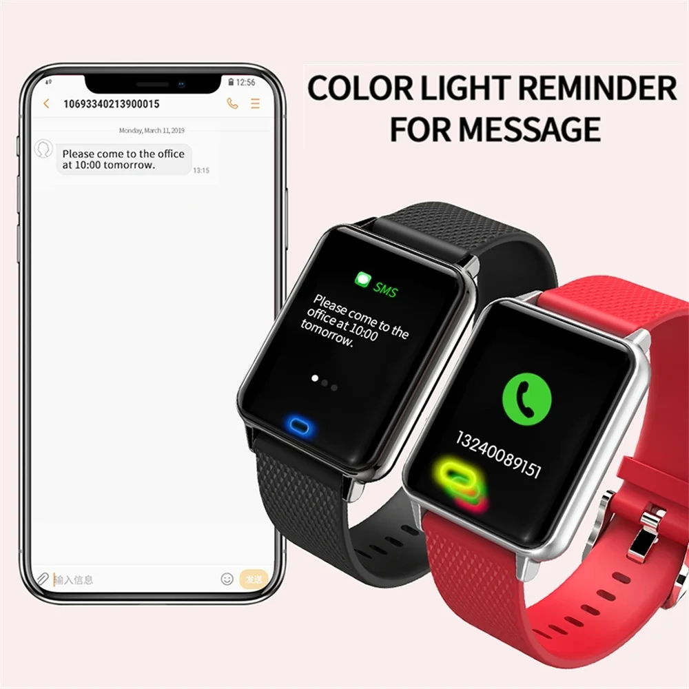 Умные часы с шагомером пульсометром измерителем артериального давления камерой