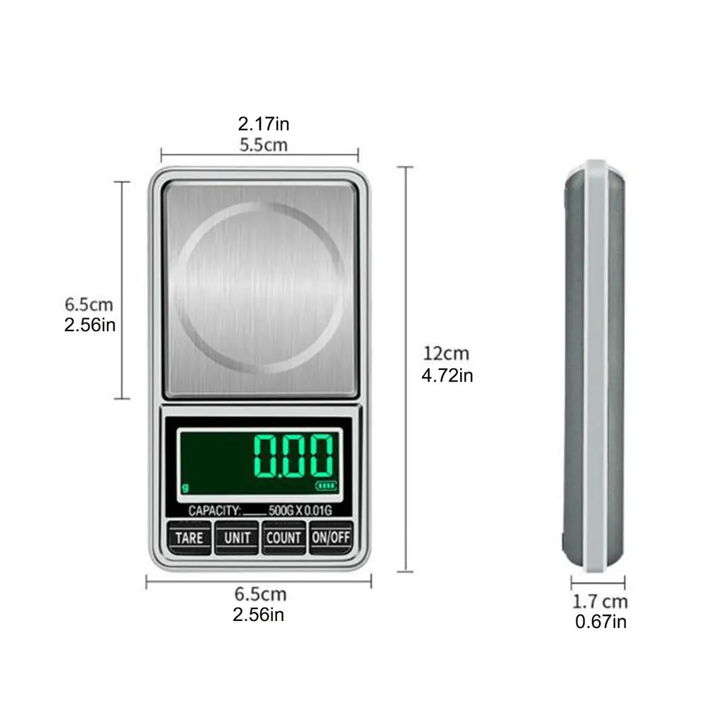 

USB Portable Gold Jewelry Scale Electronic Scale LCD Touch Screen Without Battery Accurate to 0.01g