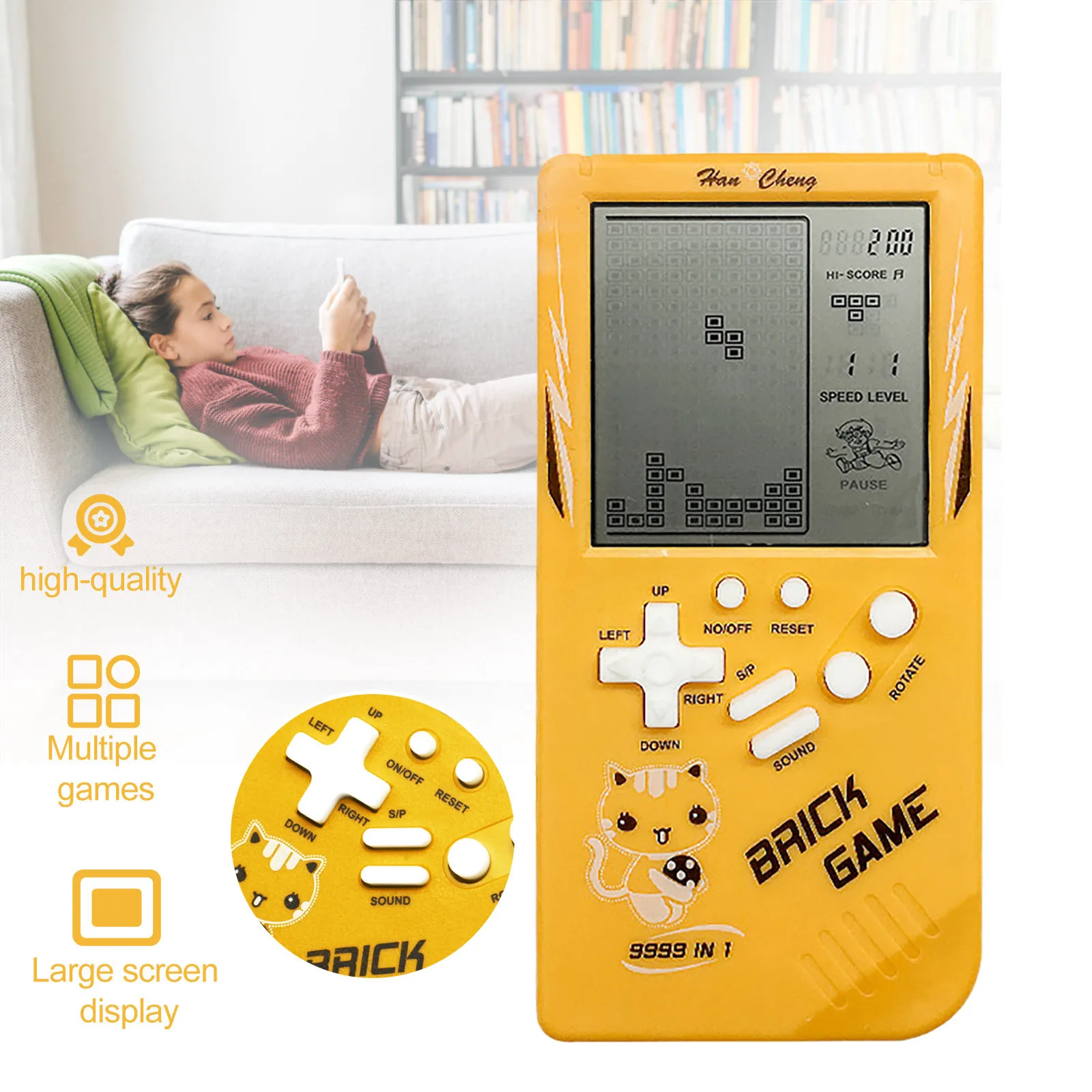 

3.5 Inches Large Screen Brick Game Hand Held Classic Nostalgic Decompression Toy