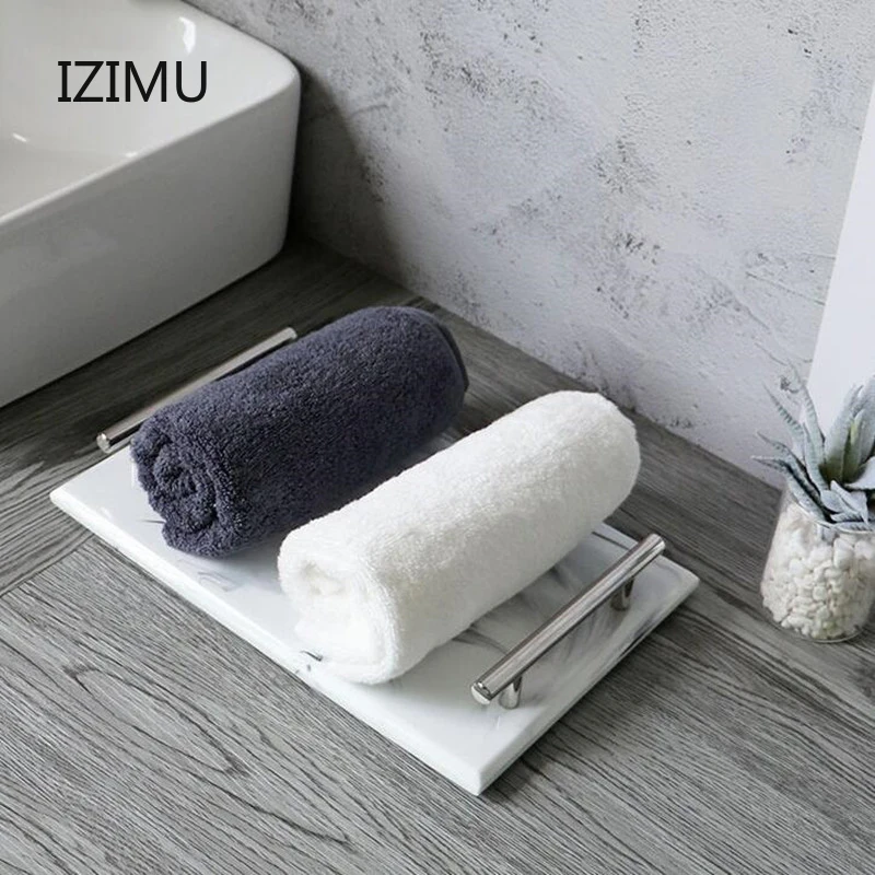 izimu light luxury marble stripe resin wash set soap dispenser gargle cup toothbrush holder soap dish bathroom bath supplies free global shipping