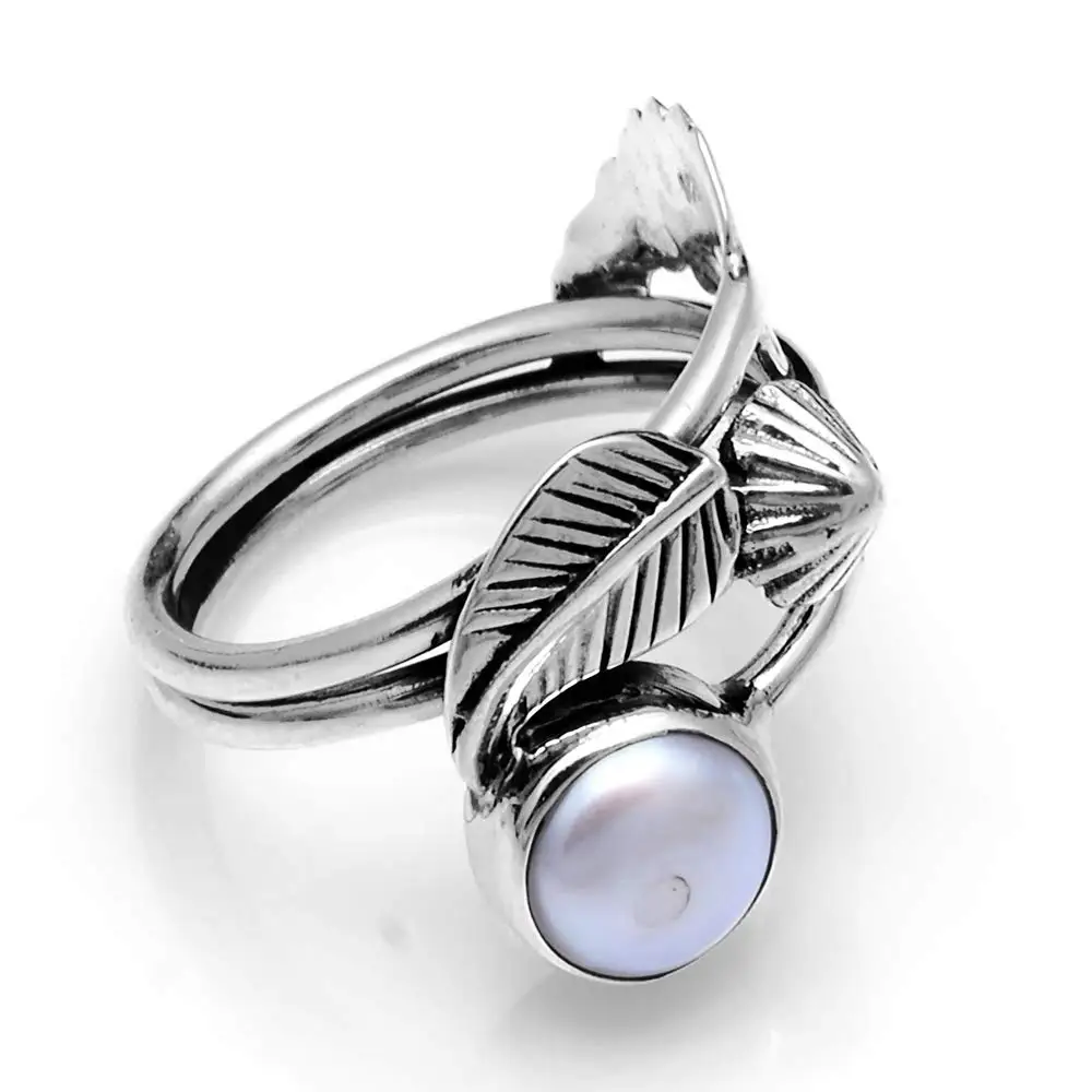 

Genuine Pearl Ring 925 Sterling Silver, USA Size : 7, AR4111