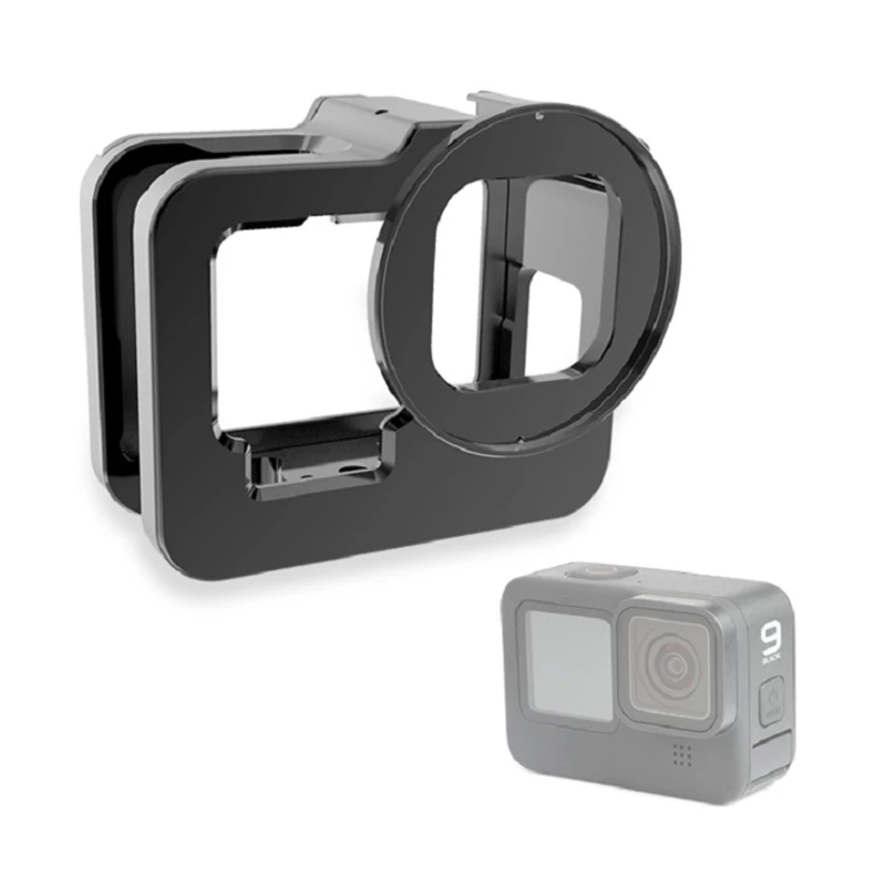 

for gopro- Hero 9 Cage Plastic Frame Case Protective Housing Cold Shoe Mount