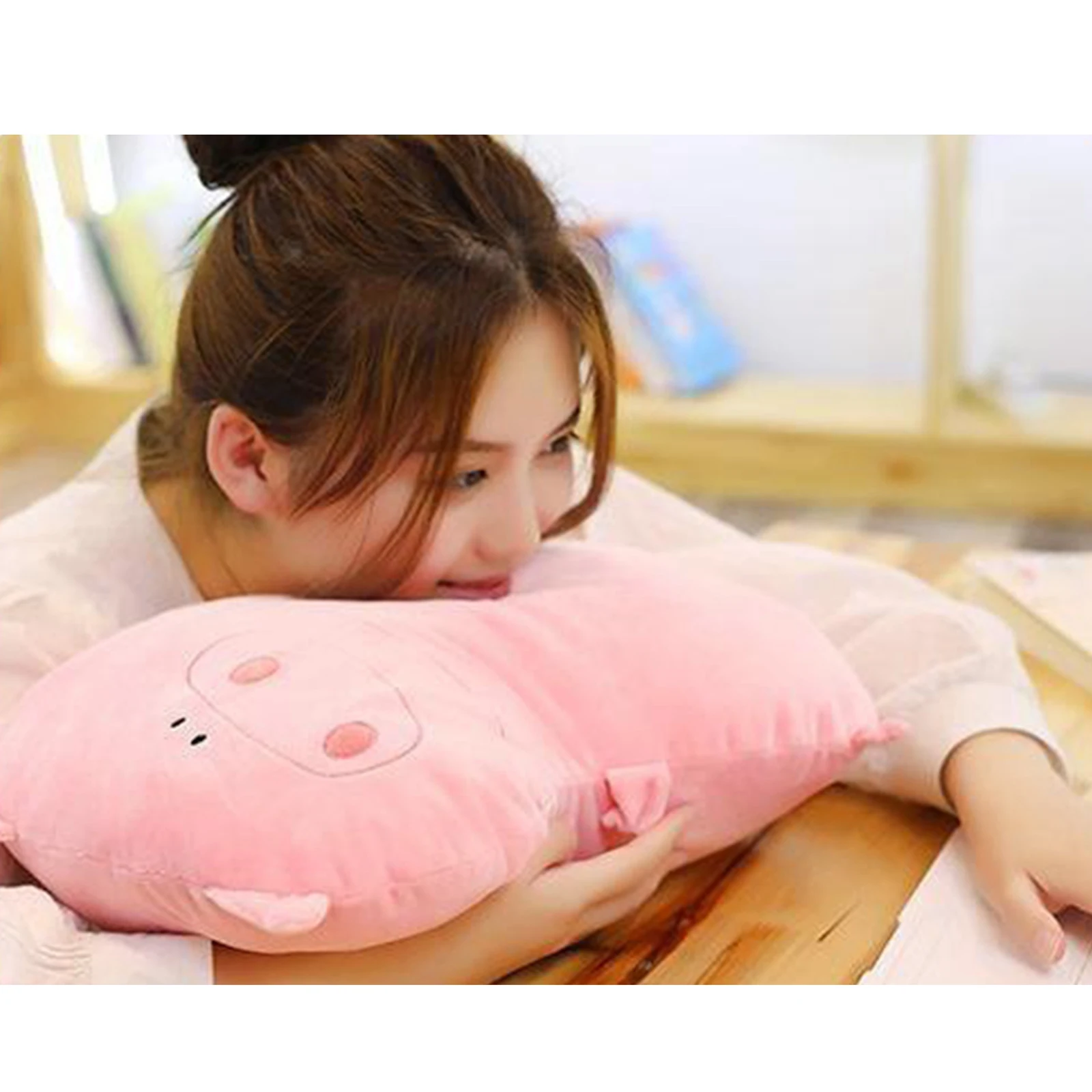 

Chubby Cartoon Pillow Soft Fat Hugging Pillow Stuffed Plush Animal Toy Cute