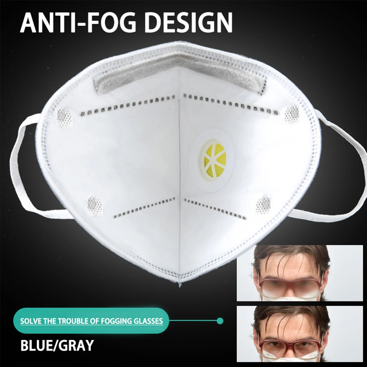 

6 Layer KN95 Mask Valve The same as FFP3 FFP2 Safety Dust Respirator Mask Face Masks Mouth Dustproof Protective Mask Kn95 Valved