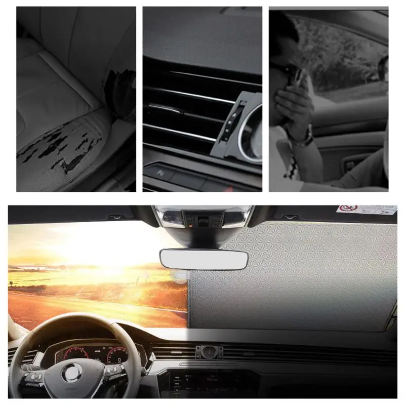 

Car Windshield Retractable Sun Shade Keep Vehicle Cool Prevent UV Rays Protect L9BC