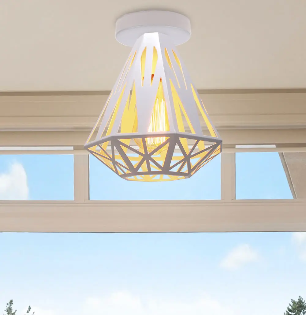 $12.38 Modern Nordic Industrial LED Ceiling Lights Lighting Home Bedroom Living Room Kitchen Decor Interior Vintage Loft E27 Lamp White