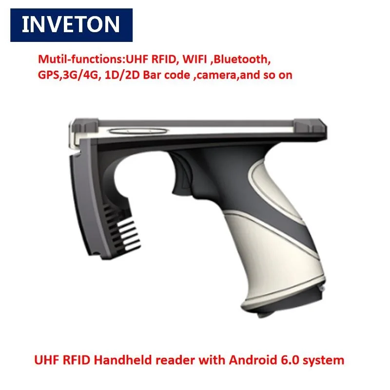 Управление запасами длинный диапазон android uhf rfid идентификационный портативный rfid считыватель 900 МГц bluetooth 7 м uhf Ручной Считыватель rfid