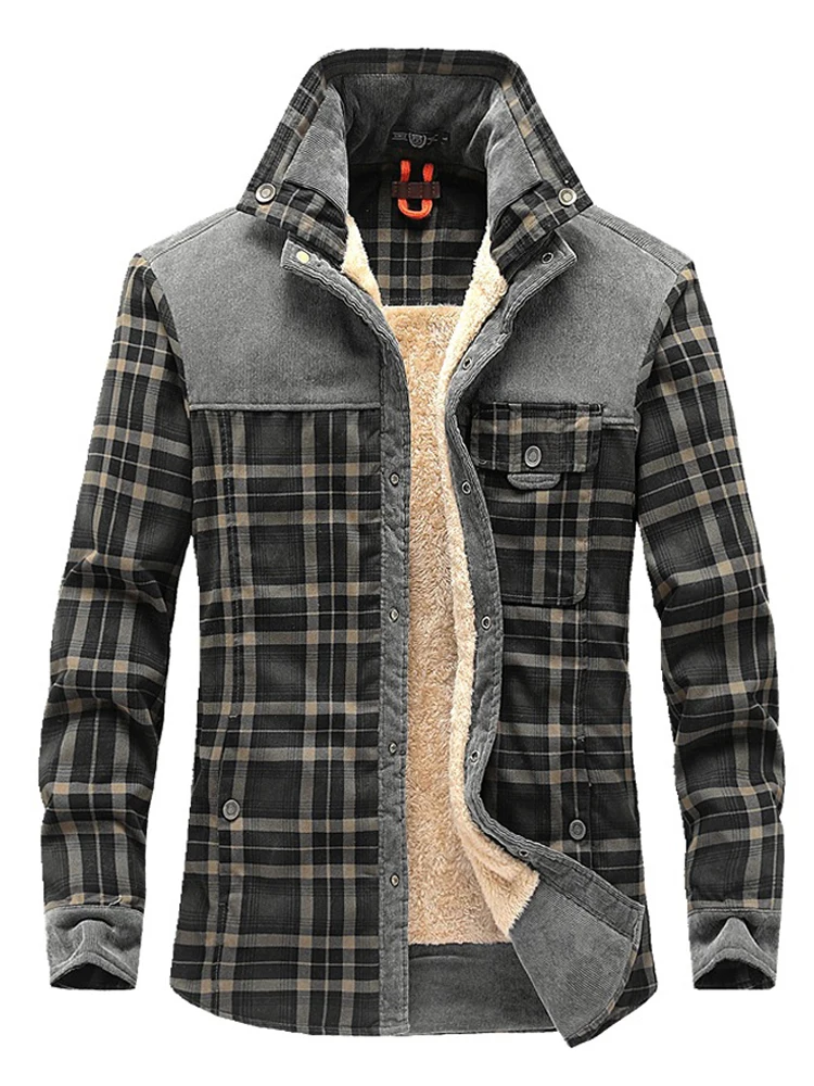 Женская Повседневная рубашка Флисовая теплая бархатная с длинными рукавами