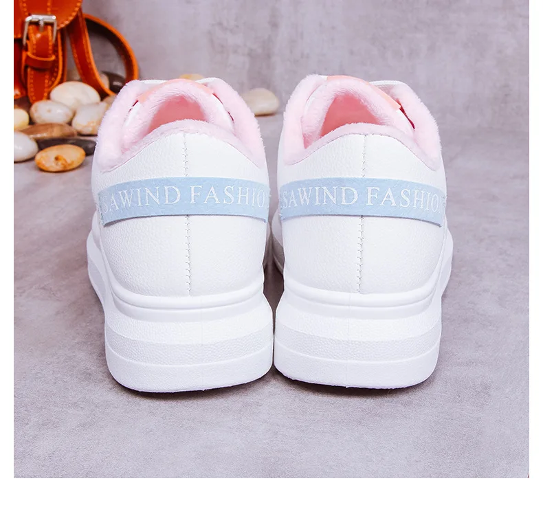 SWYIVY/Повседневная Белая обувь Женские белые кроссовки на плоской подошве Сезон