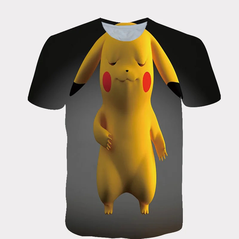 Новый японский аниме Pikachu милый модный разноцветный 3D цифровой желтый синий