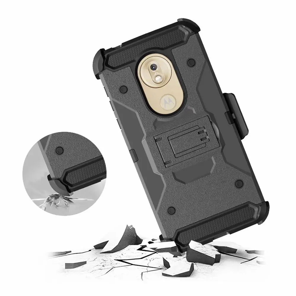 Для Motorola Moto G7 power case сверхмощный ударопрочный Прочный чехол-гибрид чехол с зажимом для ремня чехол для Moto G5/E4 Plus